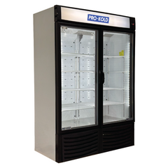 54" Pro-Kold Double Glass Door Display Freezer 32 Cu.Ft. DURF-32W