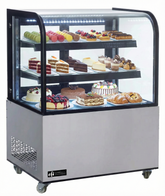 60″ EFI Curved Glass Floor Refrigerated Bakery Case - CGCM-6048