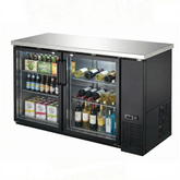 60" CHEF Double Glass Door Back Bar Cooler WC-UBB-24-60G-HC