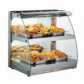 25'' Omcan Double Shelf Full Service Heated Display Case 100L Capacity, 43121