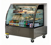 72'' CHEF Stainless Steel Curved Display Cooler 14.1 Cu.Ft - STD-7132-S