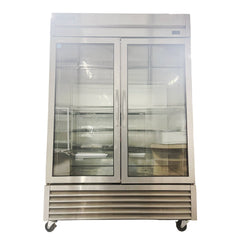 55'' True Double Glass Door Reach in Cooler Used FOR01723