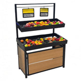 47" Vegetable Rack Single Side Black Tray HD-VRSE-03