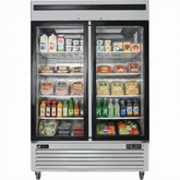 40'' EFI Bottom Mount Reach In Double Glass Door Cooler 35.3 Cu.Ft. C2-39GDSVC
