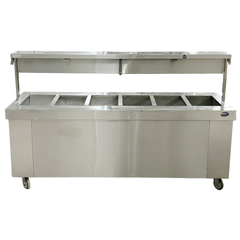 90" Steam / Buffet Table 6 Pan Electric Used FOR02350