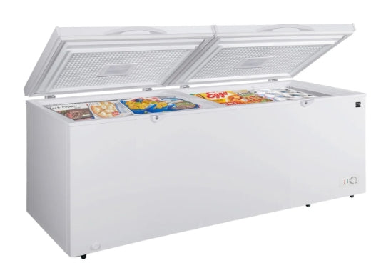 79'' 21 Cu Ft Dual Door Convertible Chest Freezer or Fridge with Wheels KKCF21-W