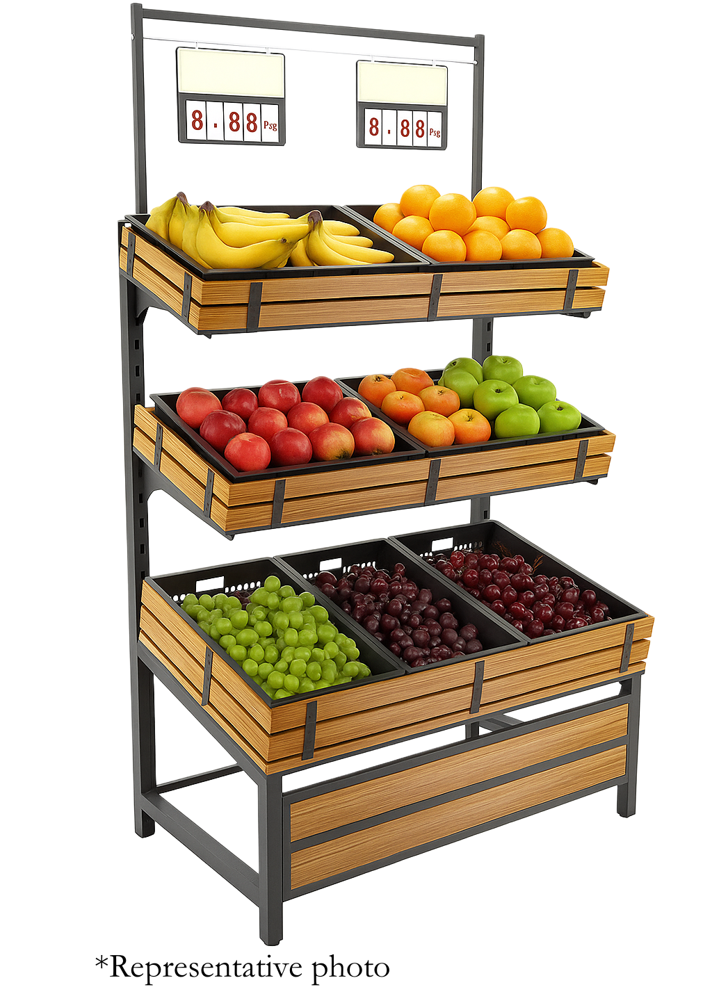 49'' Fruit & Vegetable Single Side Rack HBR-3002