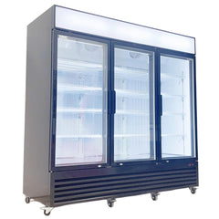 78'' Alaska-Line Three Door Glass Freezer 54 Cu.Ft. HIT-807