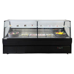 97'' Alaska-Line Square Deli Meat Showcase Cooler with Storage HIT-818