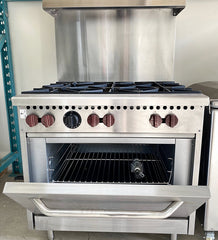 36'' Vulcan Natural Gas 6 Burner Range with Oven, SX36-6BN