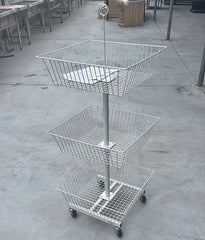 3 Tier Square Basket Display HBR-3092