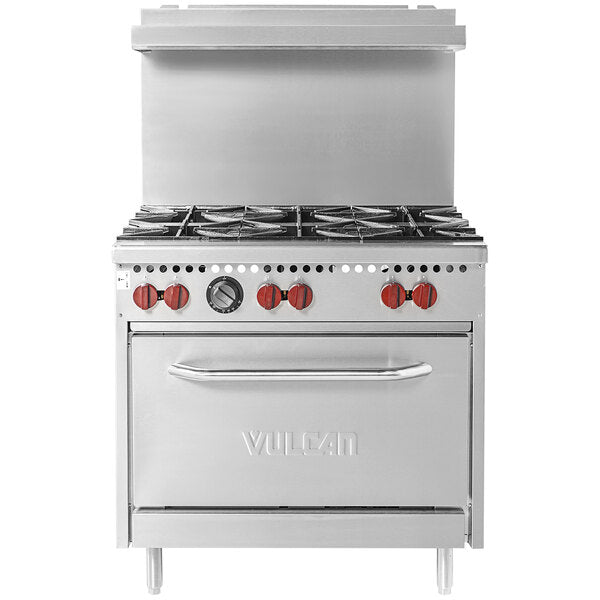 36'' Vulcan Natural Gas 6 Burner Range with Oven, SX36-6BN