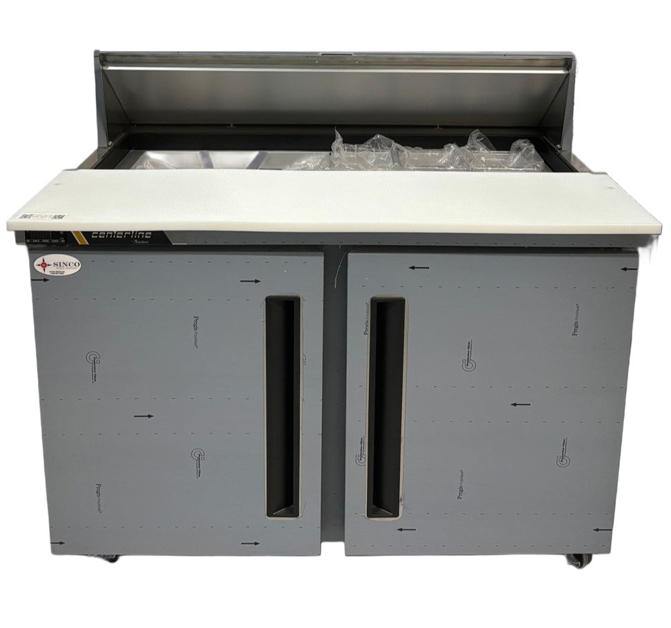 48" Centerline by Traulsen 2 Solid Doors Sandwich/Salad Prep Table CLPT-4812-SD-LR