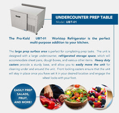 45'' Undercounter Cooler Single Door UBT-01