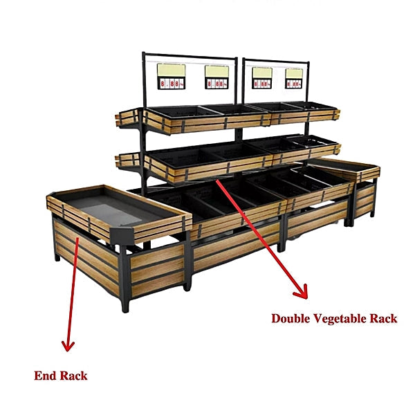 49" Double Side Vegetable & Fruit Rack HBR-3000