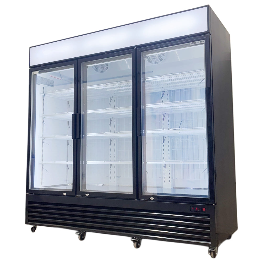 78'' Alaska-Line Three Door Glass Freezer 54 Cu.Ft. HIT-807