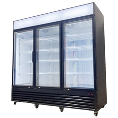 78'' Alaska-Line Three Door Glass Freezer 54 Cu.Ft. HIT-807
