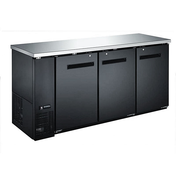 73" Omcan Solid 3 Door Bottle Cooler 19.6 Cu. Ft. 50061