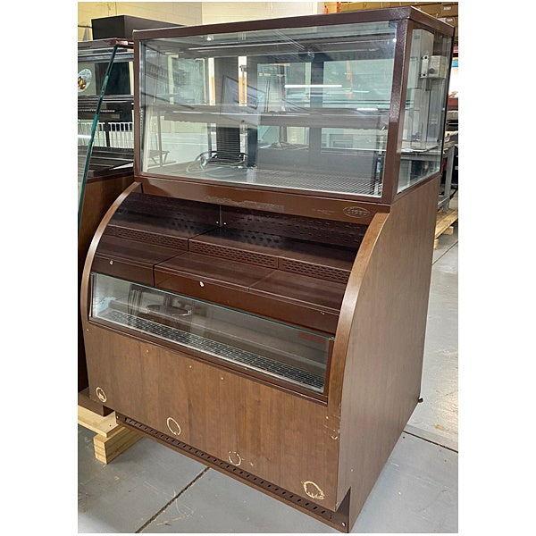 36'' Wooden Curved Glass Display Cooler Used FOR01705