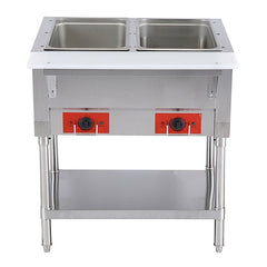 30'' Omcan Electric Steam Table with Cutting Board and Undershelf 44511