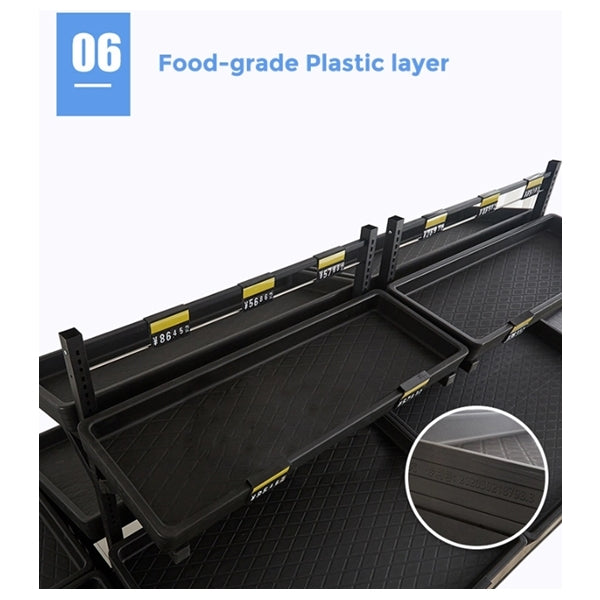 46'' Plastic Tray Single Side Fruit & Vegetable Rack HBR-3088