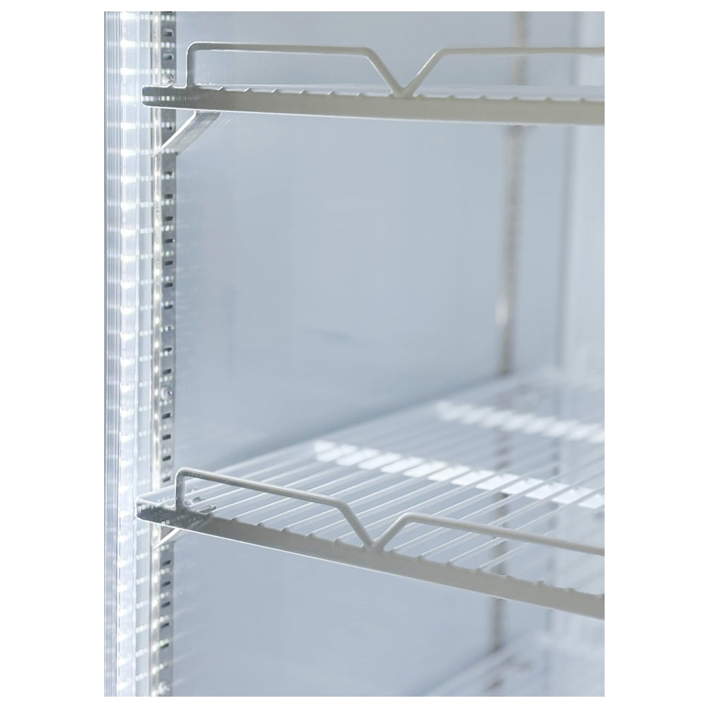 Alaska Line 53" Double Glass Door Freezer 49.4 Cu.Ft. Capacity with Black Frame HIT-800