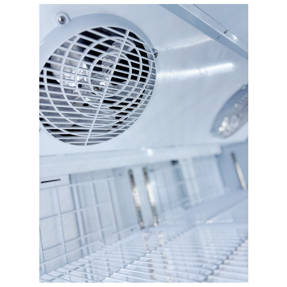 Alaska Line 53" Double Glass Door Freezer 49.4 Cu.Ft. Capacity with Black Frame HIT-800