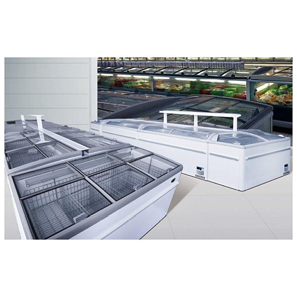 99'' CHEF Combined Island Freezer End Unit With Sliding Glass Top CQS-25L