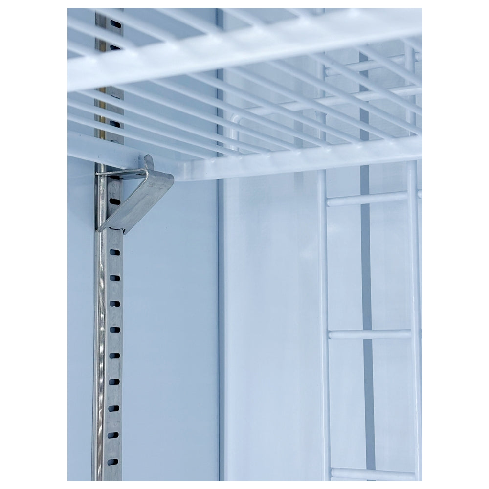 Alaska Line 53" Double Glass Door Freezer 49.4 Cu.Ft. Capacity with Black Frame HIT-800