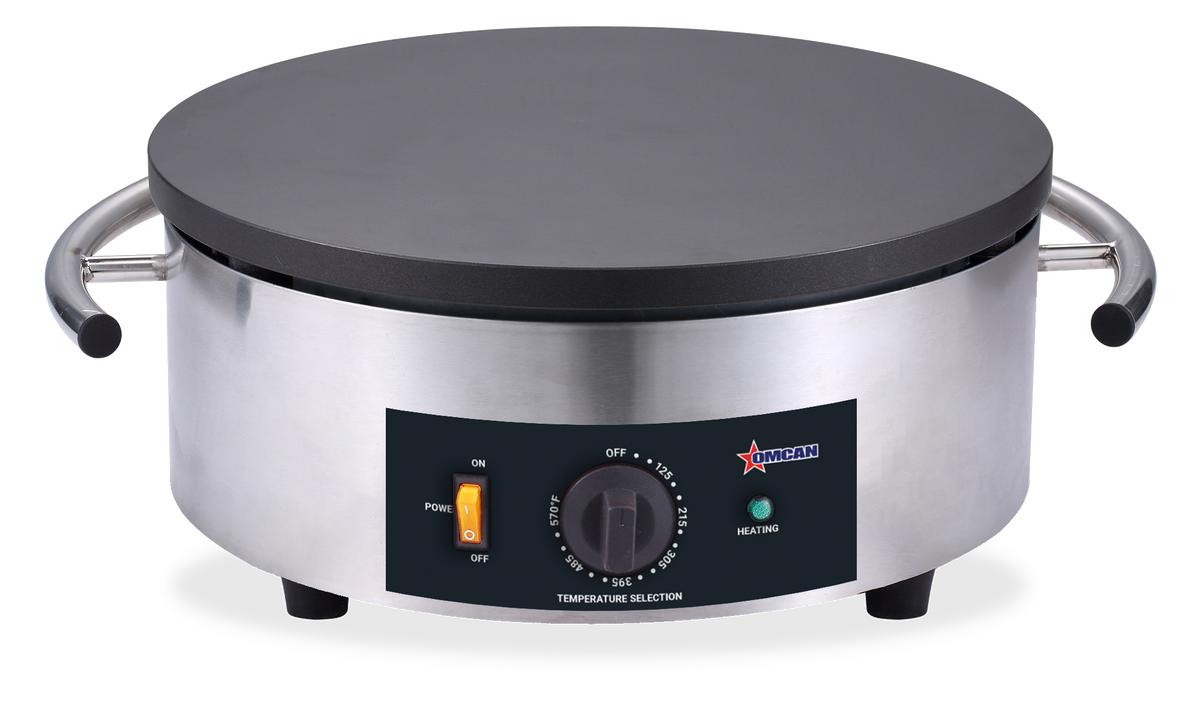 16″ Portable Round Electric Cast Iron Crepe Maker – 120 V, 1750 W 47388