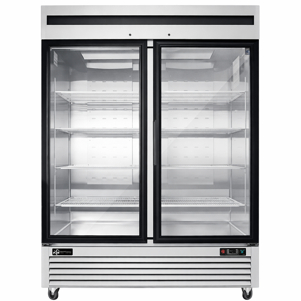 54″ EFI 2 Door Glass Reach in Freezer 44.8 Cu.Ft., F2-54GDSVC