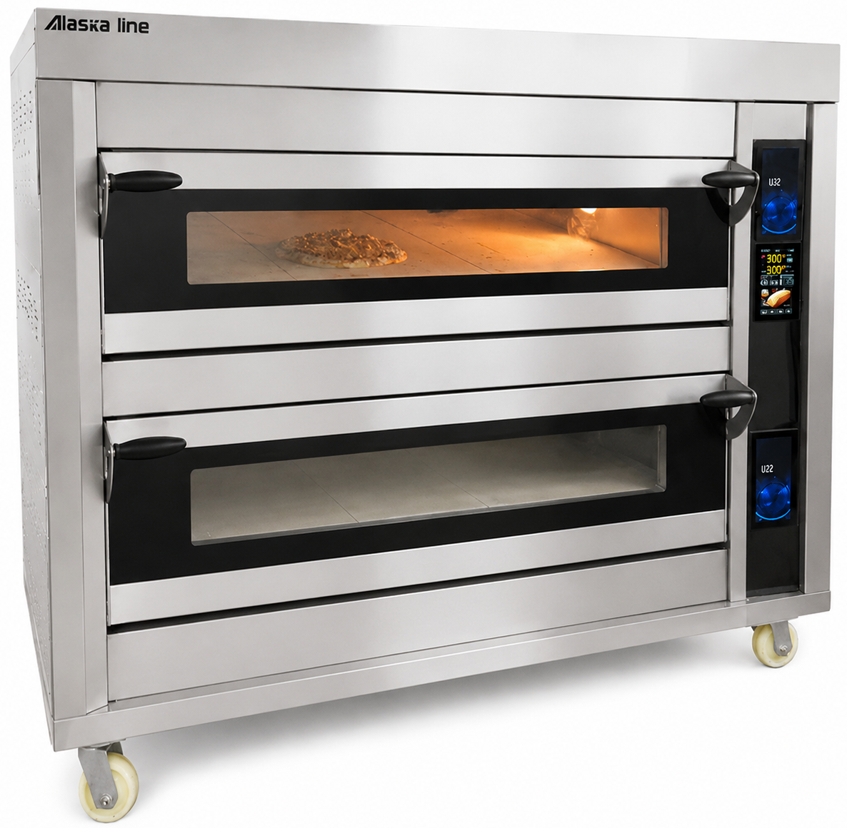 Alaska Line 53'' Double Deck Natural Gas Oven with Steam Injection HIT-433