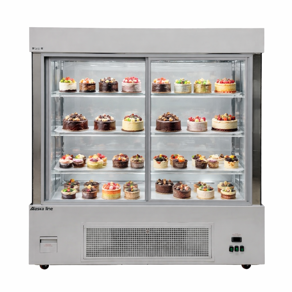 Alaska Line 59'' Sliding Glass Door Beverage/Pastry Showcase Refrigerator HIT-420