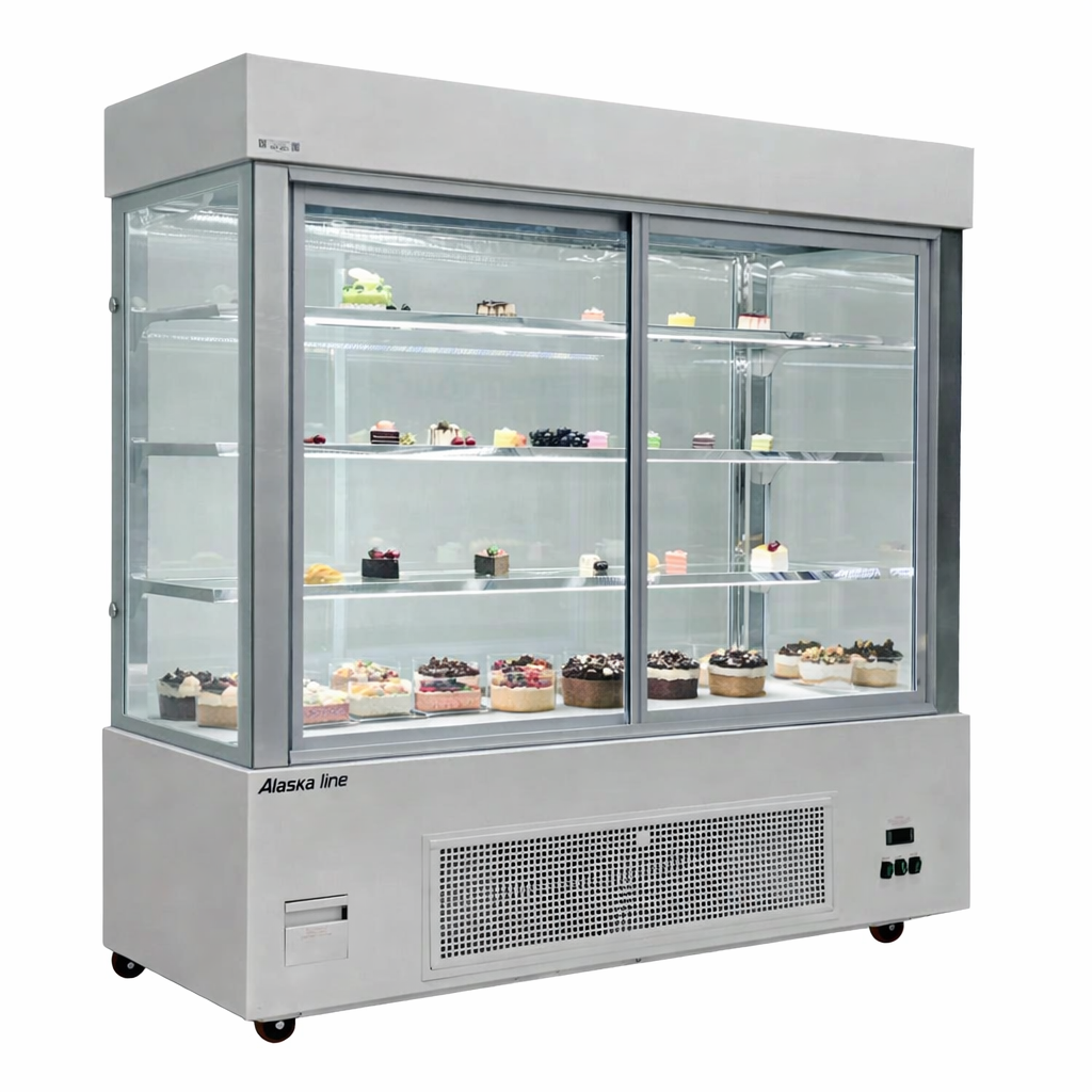 Alaska Line 59'' Sliding Glass Door Beverage/Pastry Showcase Refrigerator HIT-420