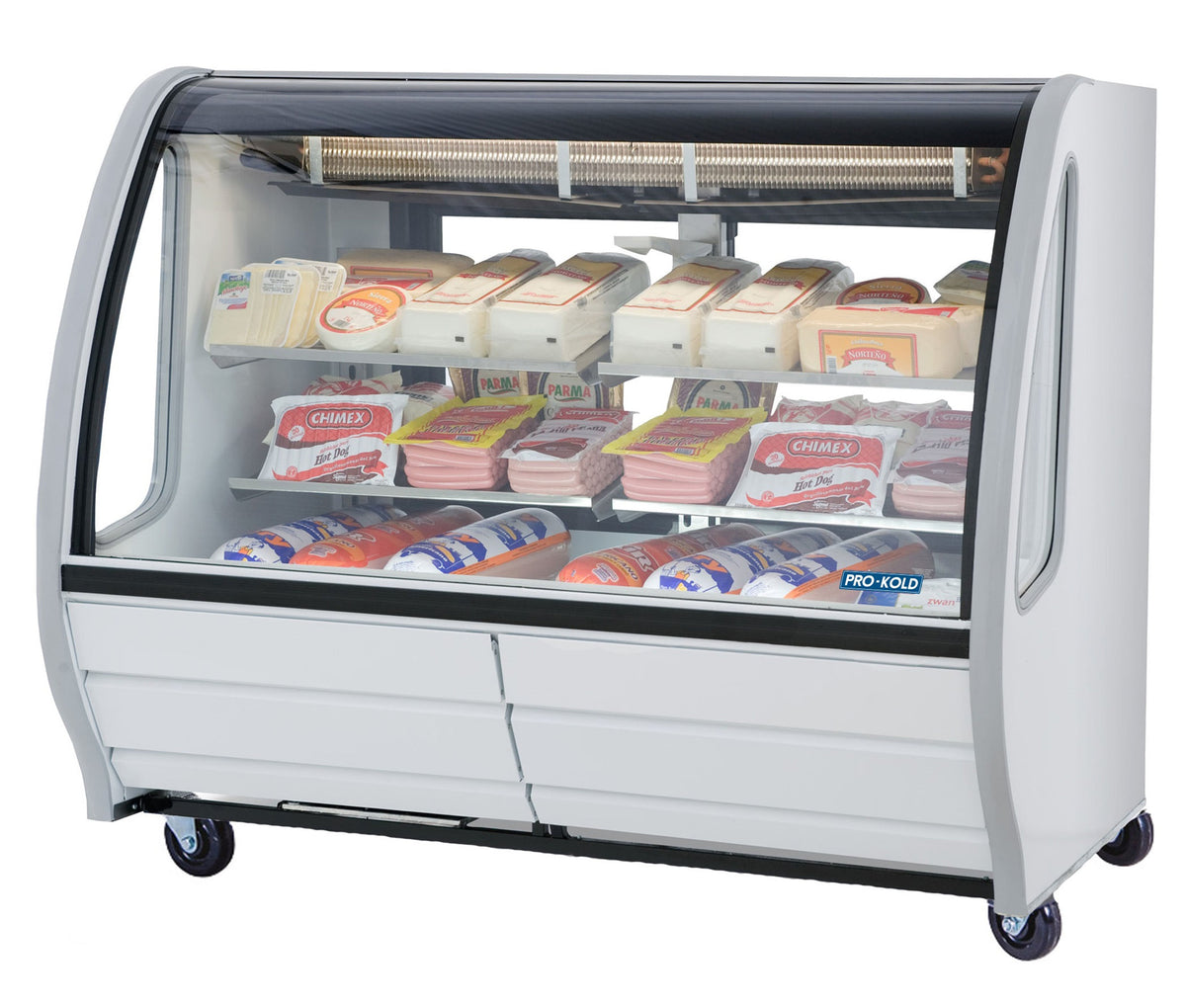 56" Pro-Kold Deli & Merchandise Display Case White 21 Cu.Ft. Capacity, DDC-60W