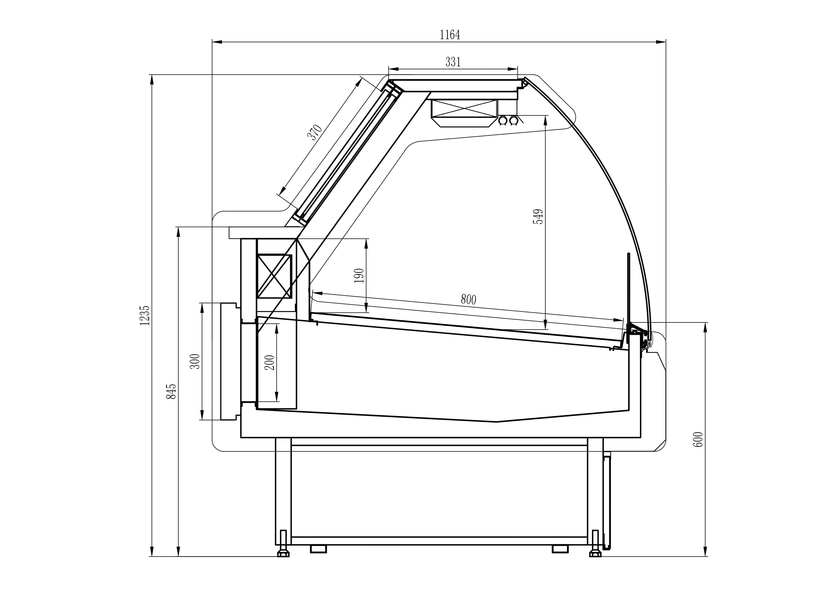 53'' Alaska-Line Meat/Deli Display Cooler Remote or Self-Contain Options HIT-43
