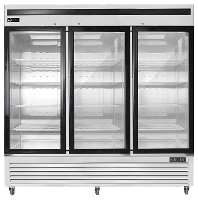 82″ EFI 3 Door Glass Reach In Freezer 69.4 Cu.Ft., F3-82GDSVC