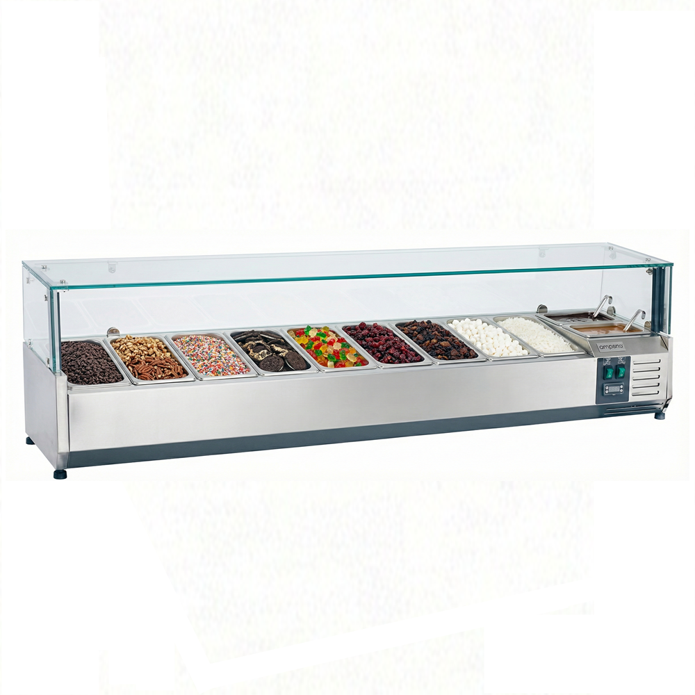 79" CHEF Refrigerated Countertop Topping Rail VRXH-2000/380