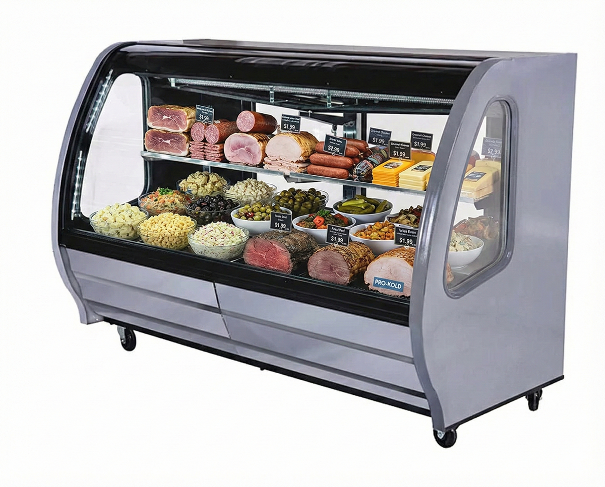 74'' Pro-Kold Deli Case Stainless Steel 28 Cu.Ft DDC-80SS