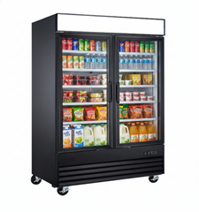 48'' EFI Double Glass Door Display Cooler 25 Cu.Ft C2-49GDVCX