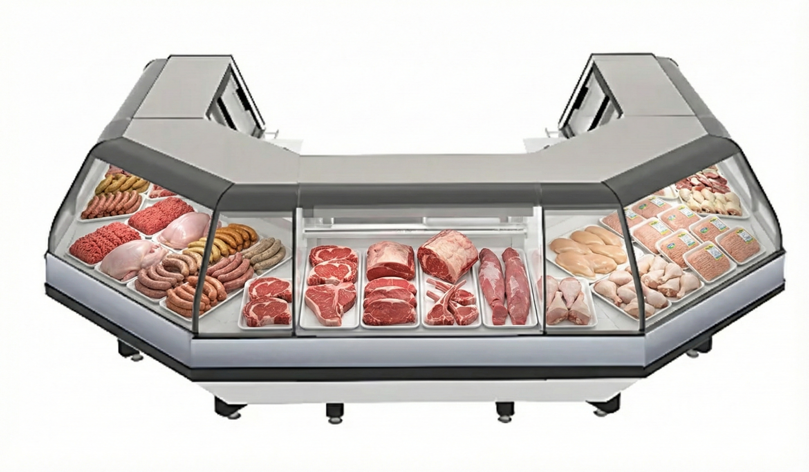51'' Pro-Kold Curved Glass Meat Case Remote - MCRU-52-W