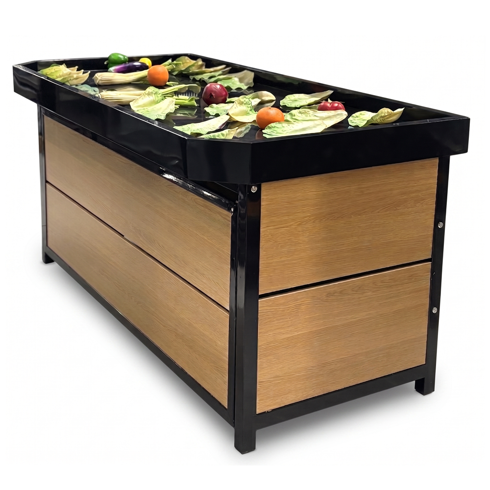 63" Plastic Tray End Cap Vegetable Rack HD-VRDE-08