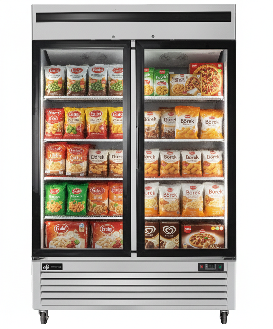 54″ EFI 2 Door Glass Reach in Freezer 44.8 Cu.Ft., F2-54GDSVC