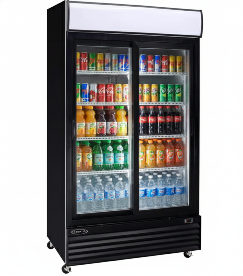 44" Kool-It Double Sliding Glass Door Display Cooler - 31 Cu. Ft. KSM-36