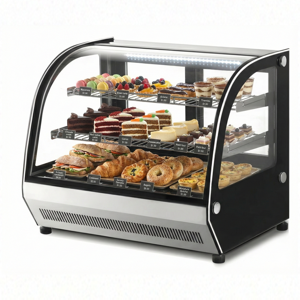 26'' CHEF Refrigerated Countertop Display Case Curved  LISA-66C