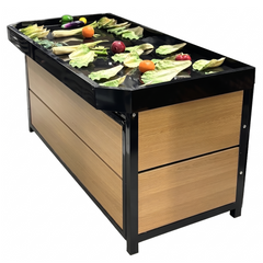 63" Plastic Tray End Cap Vegetable Rack HD-VRDE-08