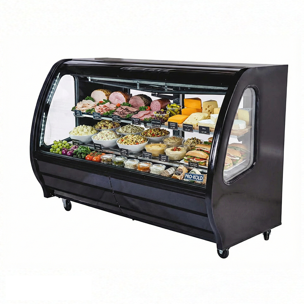 74'' Pro-Kold Deli Case Black 28 Cu.Ft - DDC-80B