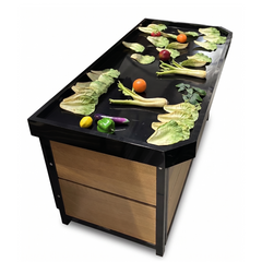 63" Plastic Tray End Cap Vegetable Rack HD-VRDE-08