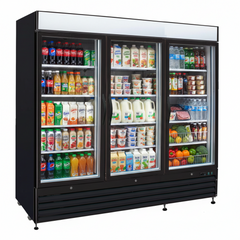 82'' EFI 3 Swing Door Glass Cooler 69.5 Cu.Ft. C3-82GDVC