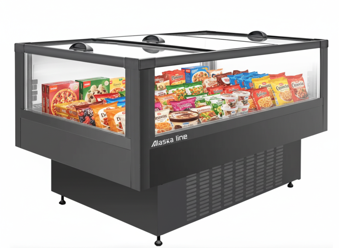 59'' Alaska-Line Double Temperature Island Cabinet with Door HIT-7